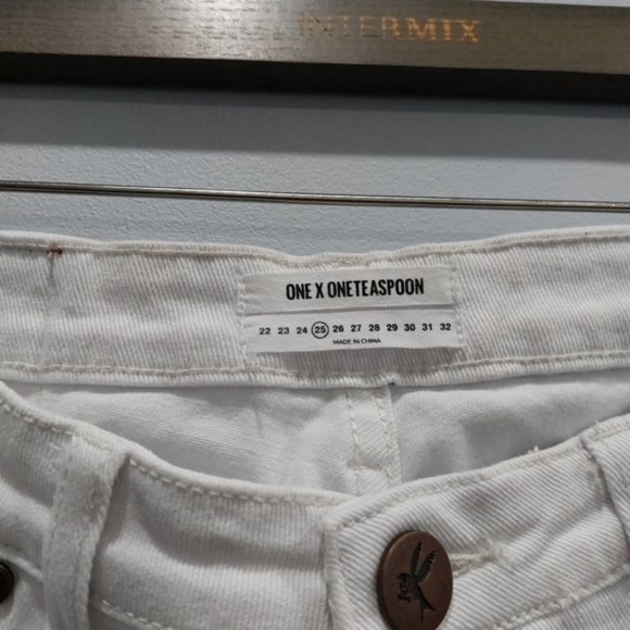 One Teaspoon White Freebird II Denim Jeans Size 25 - Picture 5 of 8